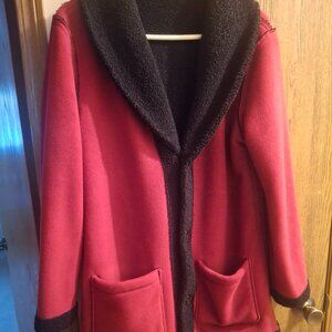 Susan Graver Reversible Red Polar FleeceSherpa Fleece